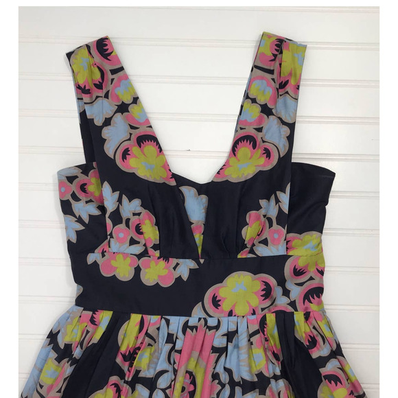 Leifsdottir Anthropologie Lotus Awakening Floral Sleeveless Mini Dress 0 - Picture 3 of 11